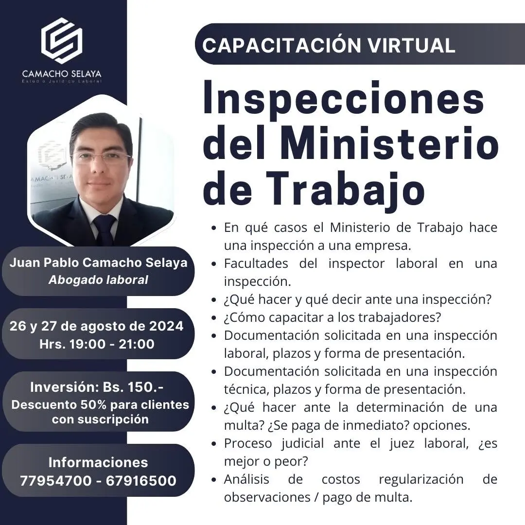 Inspecciones del Ministerio de Trabajo